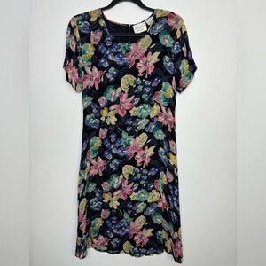 Floral Print Dress with Short Sleeves